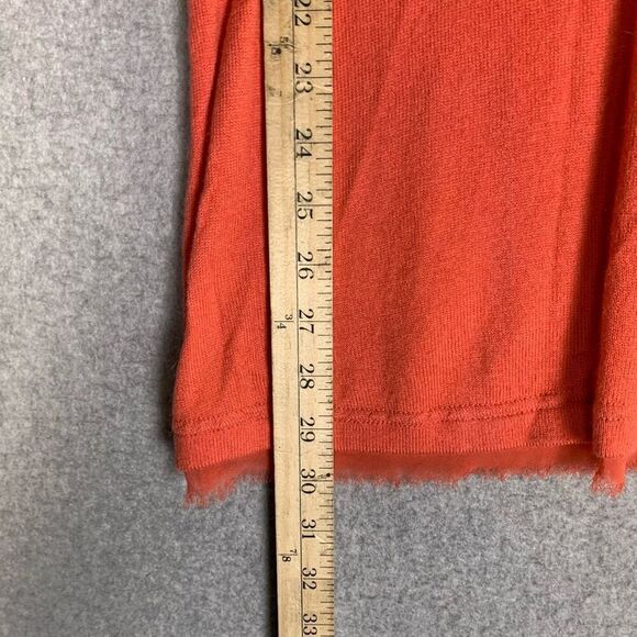 Soft Surroundings Womens Medium Pullover Tunic Top Orange V Neck 3/4 Sleeves - Picture 7 of 7